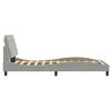 vidaXL Cadre de lit sans matelas gris clair 100x200 cm velours