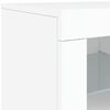 vidaXL Buffet avec lumi&egrave;res LED blanc 164x37x67 cm