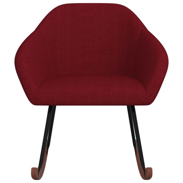 vidaXL Chaise à bascule Rouge bordeaux Tissu