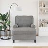 vidaXL Chaise longue avec coussin Gris clair 91 x 157 x 91 cm Velours