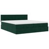 vidaXL Cadre de lit ottoman avec matelas vert fonc&eacute; 200x200 cm velours