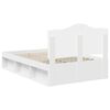 vidaXL Cadre de lit avec t&ecirc;te de lit Blanc 135 x 190 cm Pin massif