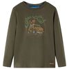 T-shirt enfants &agrave; manches longues kaki 92
