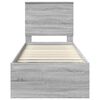 vidaXL Cadre de lit Gris Sonoma 75 x 190 cm Bois de pin massif