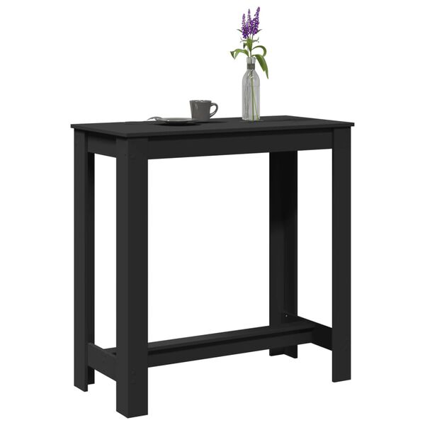 vidaXL Table de bar noir 102x50x103,5 cm bois d'ing&eacute;nierie
