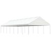 vidaXL Belv&eacute;d&egrave;re avec toit blanc 15,61x5,88x3,75 m poly&eacute;thyl&egrave;ne