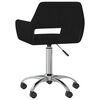 vidaXL Chaise pivotante &agrave; manger Noir Tissu