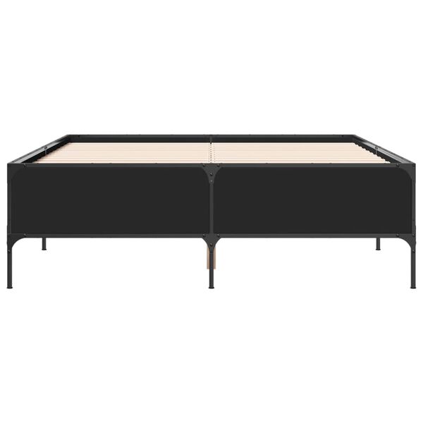 vidaXL Cadre de lit sans matelas noir 120x190 cm