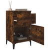 vidaXL Table de chevet ch&ecirc;ne fum&eacute; 40x35x70 cm