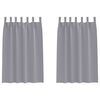 vidaXL Rideaux occultants avec anneaux 2 pc Gris clair 175 x 140 cm