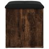 vidaXL Banc de rangement ch&ecirc;ne fum&eacute; 42x42x45 cm bois d'ing&eacute;nierie