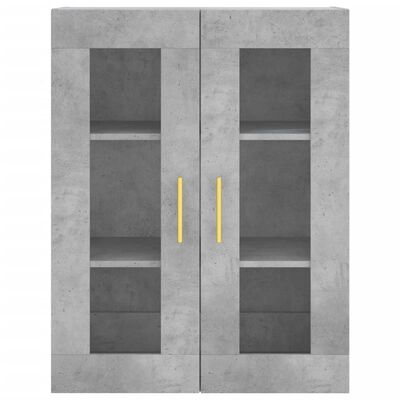 vidaXL Armoire murale gris béton 69,5x34x90 cm