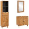 vidaXL Ensemble de mobilier de salle de bain avec tiroir 3 pcs Marron