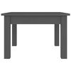 vidaXL Table basse Gris 45x45x30 cm Bois massif de pin
