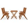 vidaXL Ensemble &agrave; manger de jardin 5 pcs Bois d'acacia massif