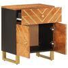 vidaXL Table de chevet marron et noir 50x33x60 cm bois manguier solide