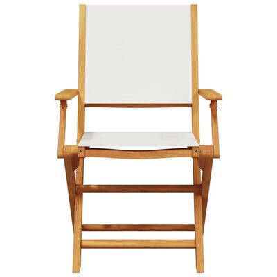 vidaXL Chaises de jardin pliantes lot de 4 tissu et bois massif