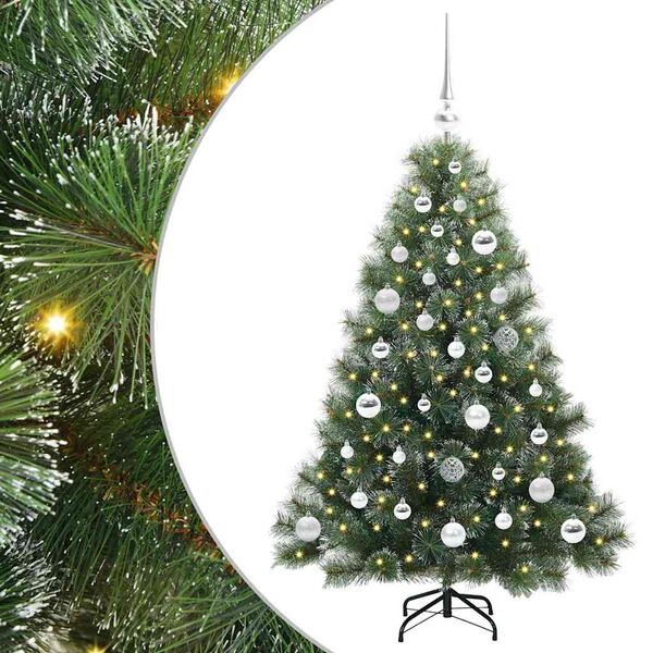 vidaXL Sapin de No&euml;l artificiel avec 150 LED Vert 120 cm PE et PVC