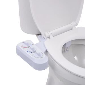 vidaXL Accessoire si&egrave;ge toilette et eau chaude et froide &agrave; double buse