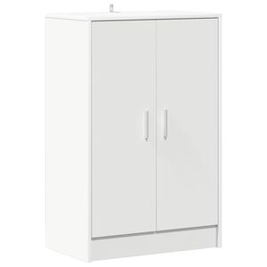 vidaXL Armoire &agrave; chaussures Blanc 60x35x92 cm Bois d&rsquo;ing&eacute;nierie