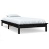 vidaXL Cadre de lit sans matelas noir 100x200 cm bois massif