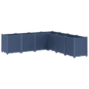 vidaXL Jardini&egrave;re bleu gris 160x160x53 cm PP