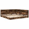 vidaXL Lit Biblioth&egrave;que Ch&ecirc;ne fum&eacute; 180 x 200 cm Bois d'ing&eacute;nierie