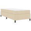 vidaXL Lit &agrave; ressorts avec matelas Cr&egrave;me 90 x 190 cm tissu