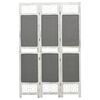 vidaXL Cloison de s&eacute;paration 3 panneaux Gris 105x165 cm Tissu
