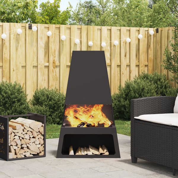 vidaXL Braise Noir 60 x 35 x 100 cm Acier