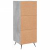 vidaXL Buffet Gris b&eacute;ton 34,5x34x90 cm Bois d'ing&eacute;nierie