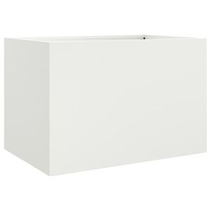 vidaXL Jardini&egrave;re blanc 62x47x46 cm acier