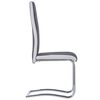 vidaXL Chaises &agrave; manger cantilever lot de 2 noir tissu