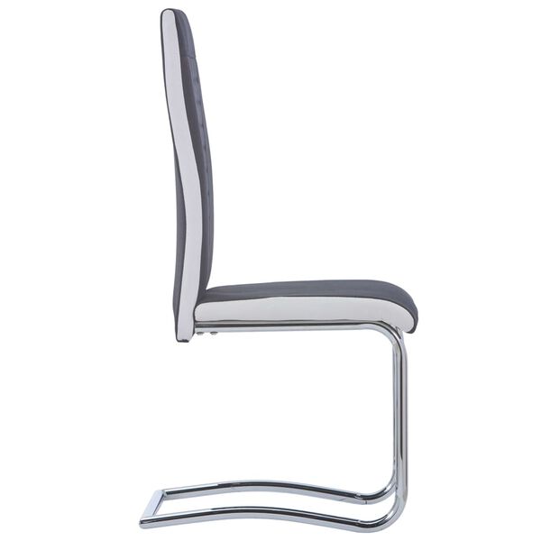vidaXL Chaises &agrave; manger cantilever lot de 2 noir tissu