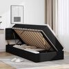 vidaXL Lit avec rangement et matelas Noir 90 x 200 cm Simili cuir