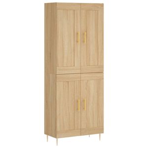 vidaXL Buffet haut Ch&ecirc;ne sonoma 69,5x34x180 cm Bois d'ing&eacute;nierie