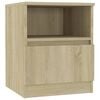 vidaXL Table de chevet Ch&ecirc;ne sonoma 40x40x50 cm Agglom&eacute;r&eacute;