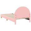 vidaXL Cadre de lit pour enfants avec t&ecirc;te de lit Rose 90 x 200 cm