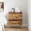 vidaXL Cabinet de chevet avec tiroir Bois Ancien 40 x 35 x 47,5 cm