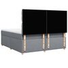 vidaXL Sommier &agrave; lattes de lit avec matelas Gris clair 180x200cm Tissu