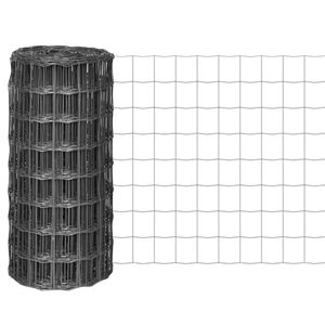 vidaXL Cl&ocirc;ture euro Acier 10 x 0,8 m Gris