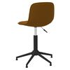 vidaXL Chaise pivotante de salle &agrave; manger Marron Velours