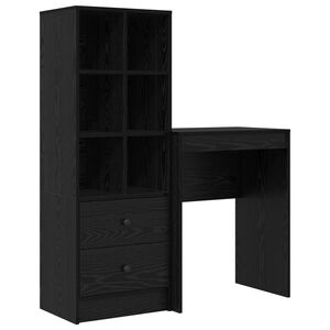 vidaXL Bureau Ch&ecirc;ne noir 105,5 x 34 x 127 cm 2 pc