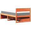 vidaXL Lit avec tiroirs/matelas cire marron 90x190 cm bois massif pin