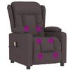 vidaXL Fauteuil de massage Marron fonc&eacute; Tissu