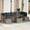 vidaXL Ensemble de canap&eacute; de jardin avec coussin 8 pcs Gris