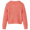 Cardigan tricot&eacute; pour enfants rose moyen 104
