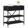 vidaXL Table console avec tiroir Ch&ecirc;ne noir 100 x 34,5 x 75 cm bois