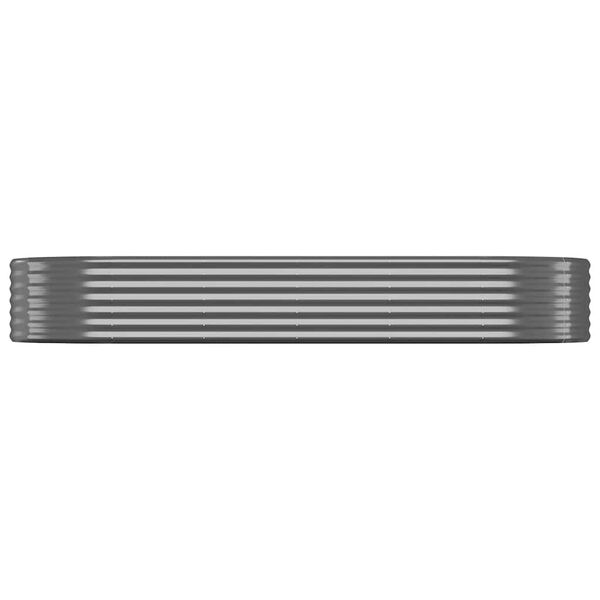 vidaXL Lit sur&eacute;lev&eacute; de jardin Acier galvanis&eacute; Anthracite