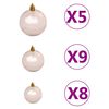 vidaXL Arbre de No&euml;l givr&eacute; pr&eacute;-&eacute;clair&eacute; et boules pommes de pin 150 cm